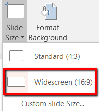powerpoint presentation standard size