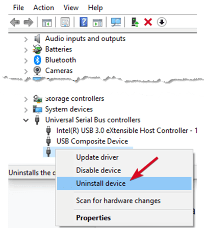 uninstall usb host controller windows 7