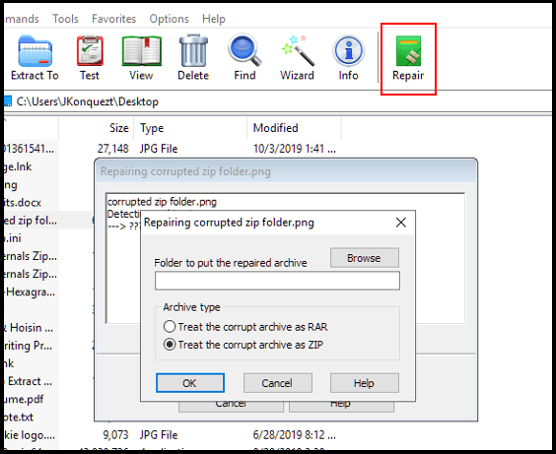 open winzip with winrar