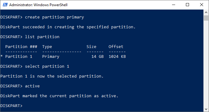 mark partition as active windows 10