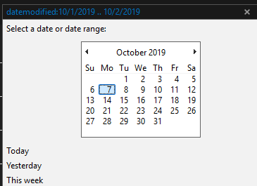 find files by date range