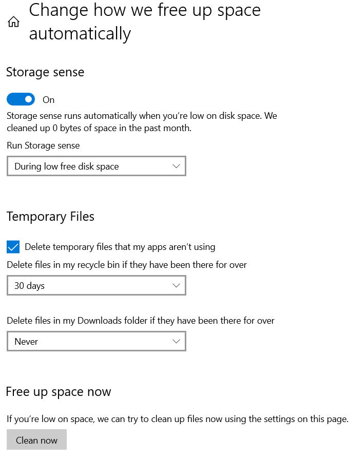 no more disk space windows 7