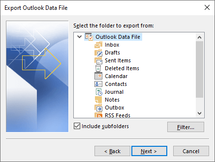outlook file extension