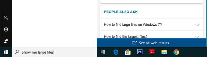 windows 10 search for large files
