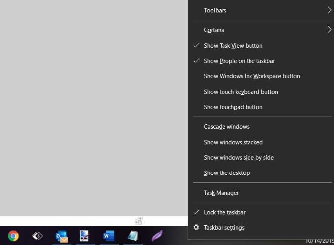 task view pane windows 10