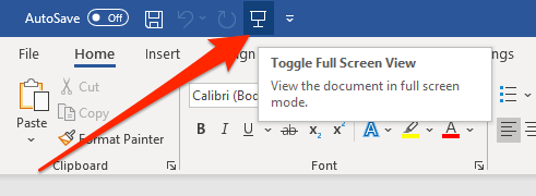 View Word Documents in Full-Screen Mode image 7