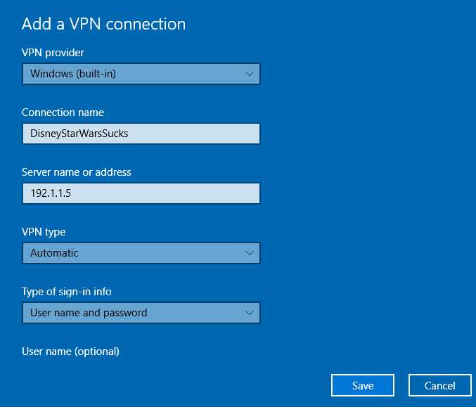 windows 10 built-in vpn