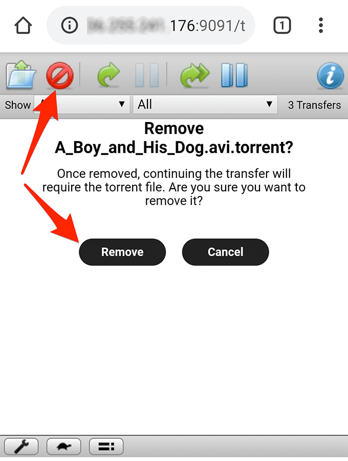 Using the Transmission Web Interface - 27