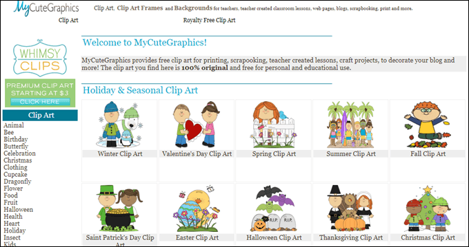 websites for free clipart
