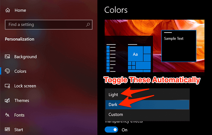 How To Automatically Toggle Dark   Light Modes On Windows 10 - 44