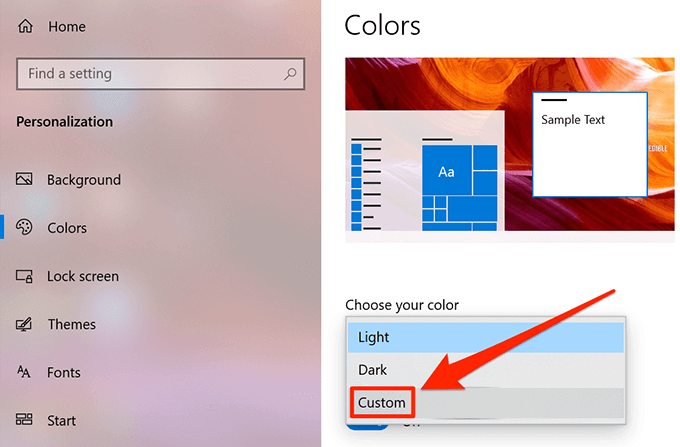 how to change cortana search bar color