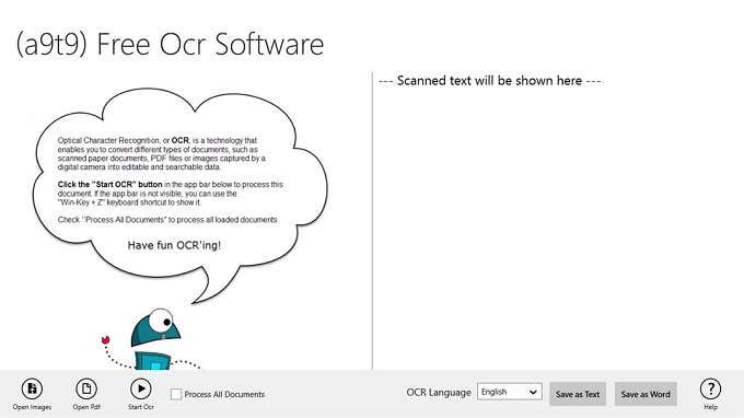 optical character recognition ocr software free download
