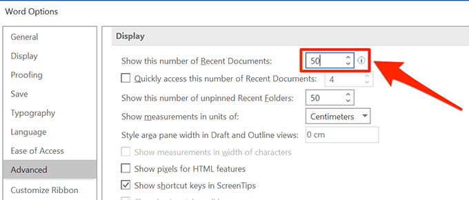 How to Clear Recently Opened File List in Word - 44