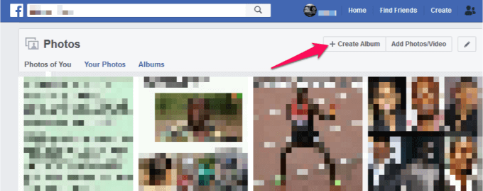facebook beta add pictures to albums