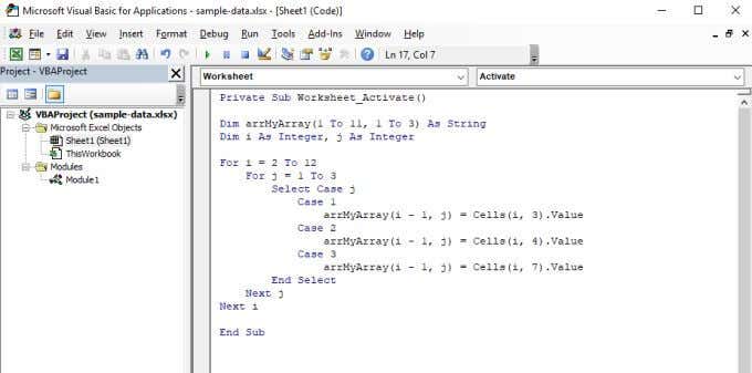 What Is a VBA Array in Excel and How to Program One - 85