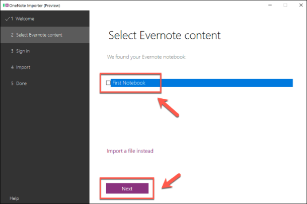 sync evernote to onenote