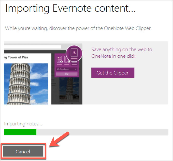 migrate evernote to onenote