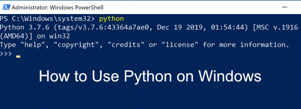 how-to-use-python-on-windows