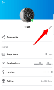 how to change skype name in mobile