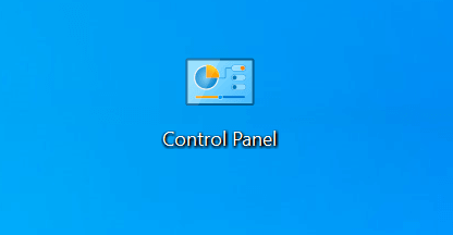 open the control panel