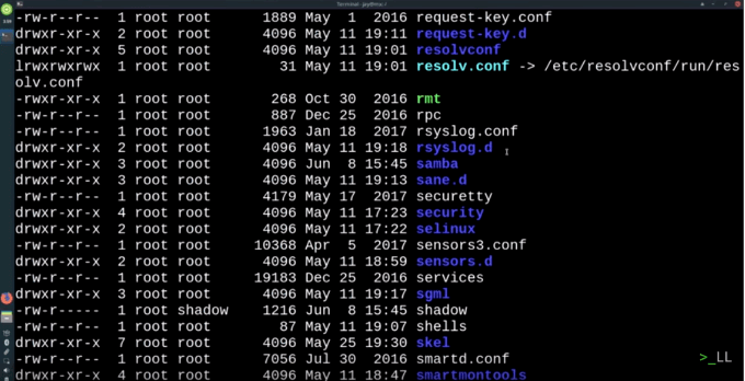 linux list directory contents to text file