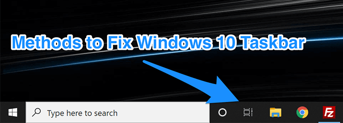 win 10 taskbar not working