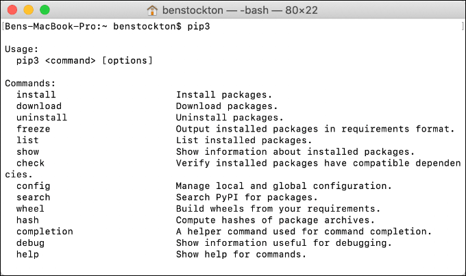 mac os list installed packages