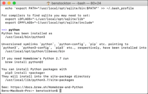 install python with brew