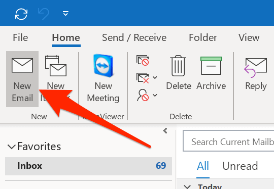 new email outlook