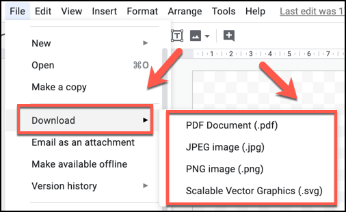 canvas drawing program export file types