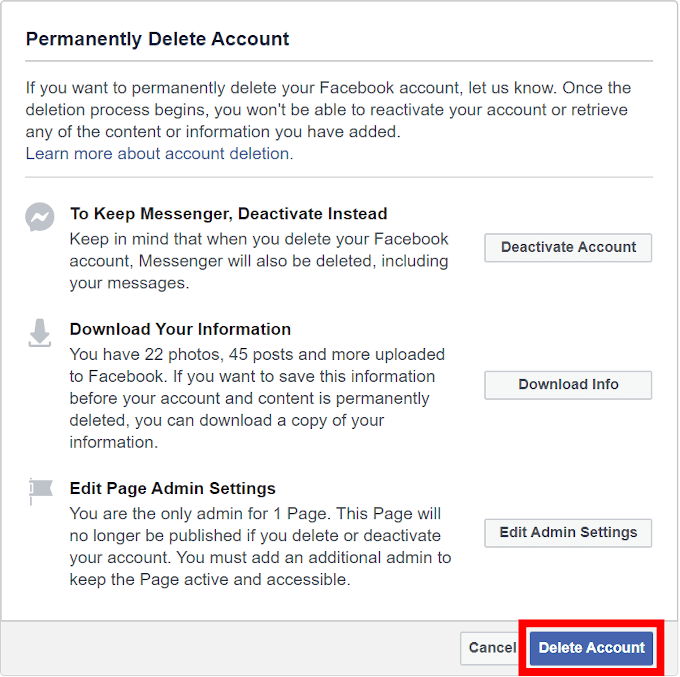 How To Delete Facebook Pages, Groups, and Accounts image 20