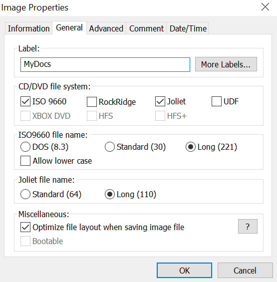 windows 10 create iso from folder