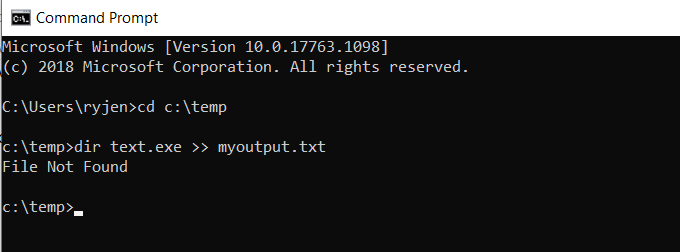 Redirect Output from the Windows Command Line to a Text File image 4