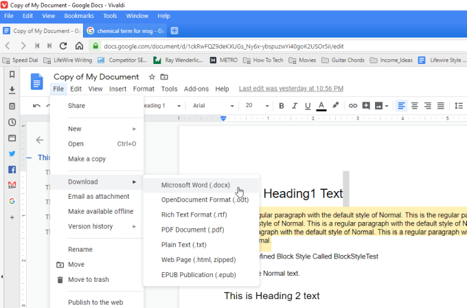 download google doc with comments pdf