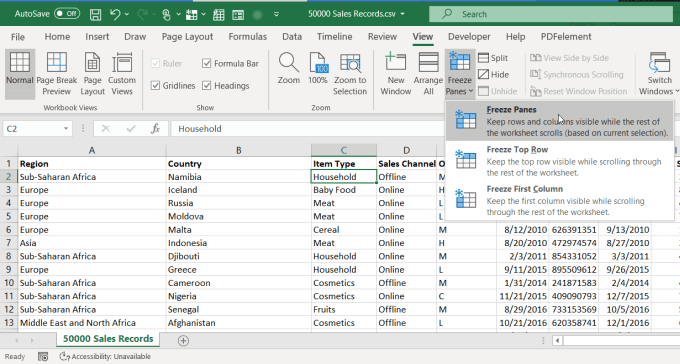 How To Fix a Row In Excel - 50