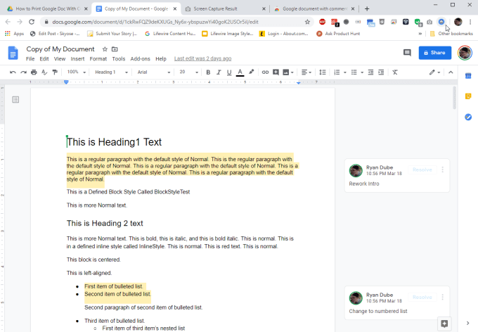 How to Print a Google Doc With Comments - 80