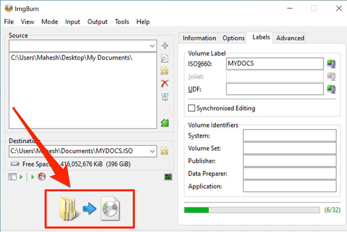 how to copy cd to iso windows 10