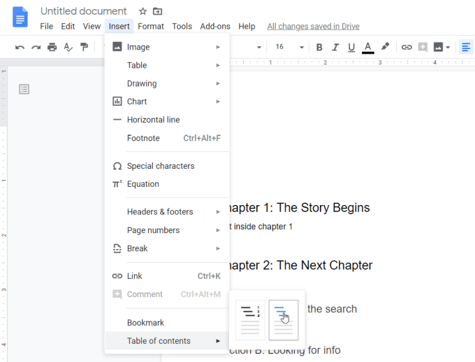 How a Google Docs Table Of Contents Works image 4