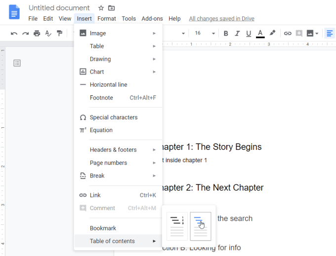 How a Google Docs Table Of Contents Works - 76