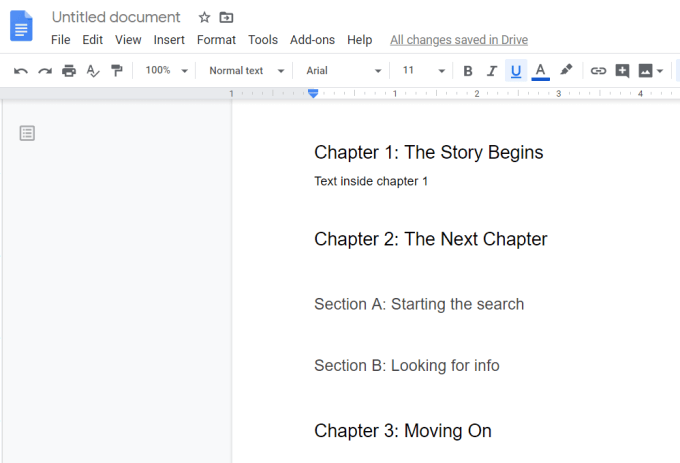 How a Google Docs Table Of Contents Works image 3