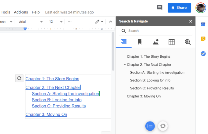 How a Google Docs Table Of Contents Works - 84