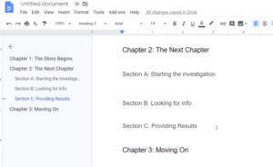 How a Google Docs Table Of Contents Works