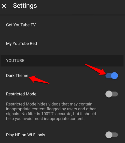 How To Turn On Youtube Dark Mode On Web Mobile - how to put dark mode on roblox mobile