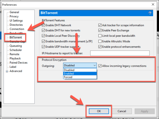 Enable protocol enhancements utorrent что это