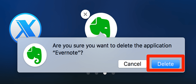 uninstall evernote mac