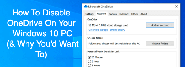turning off onedrive