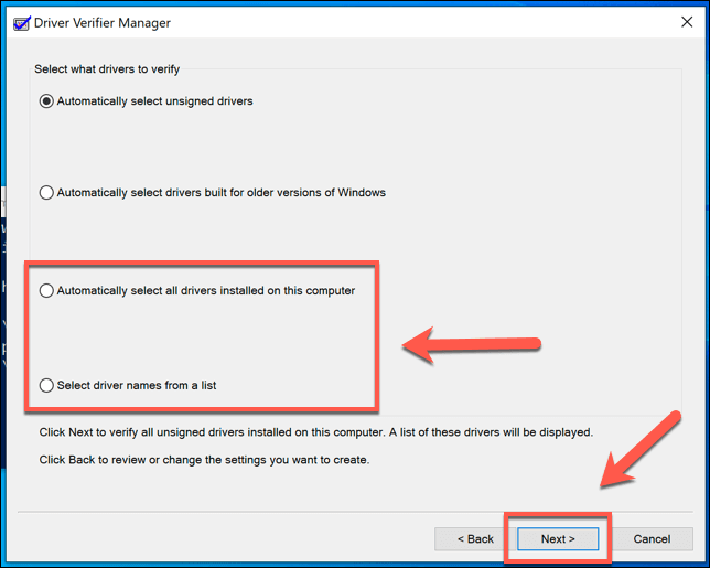 how to stop driver verifier