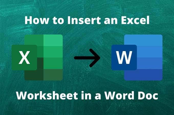 How to Insert an Excel Worksheet into a Word Doc image 1