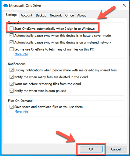 how to remove onedrive account from computer