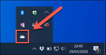 onedrive not in taskbar